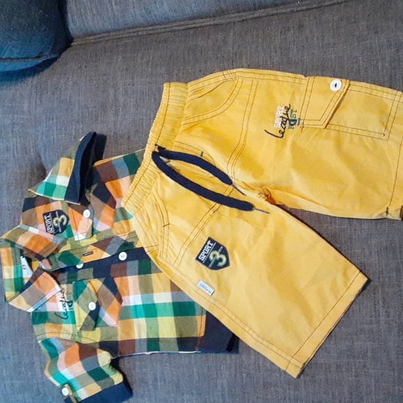 Size 86cm 1 year baby boys playoff shorts shirt outfit NWOT - Picture 9 of 14